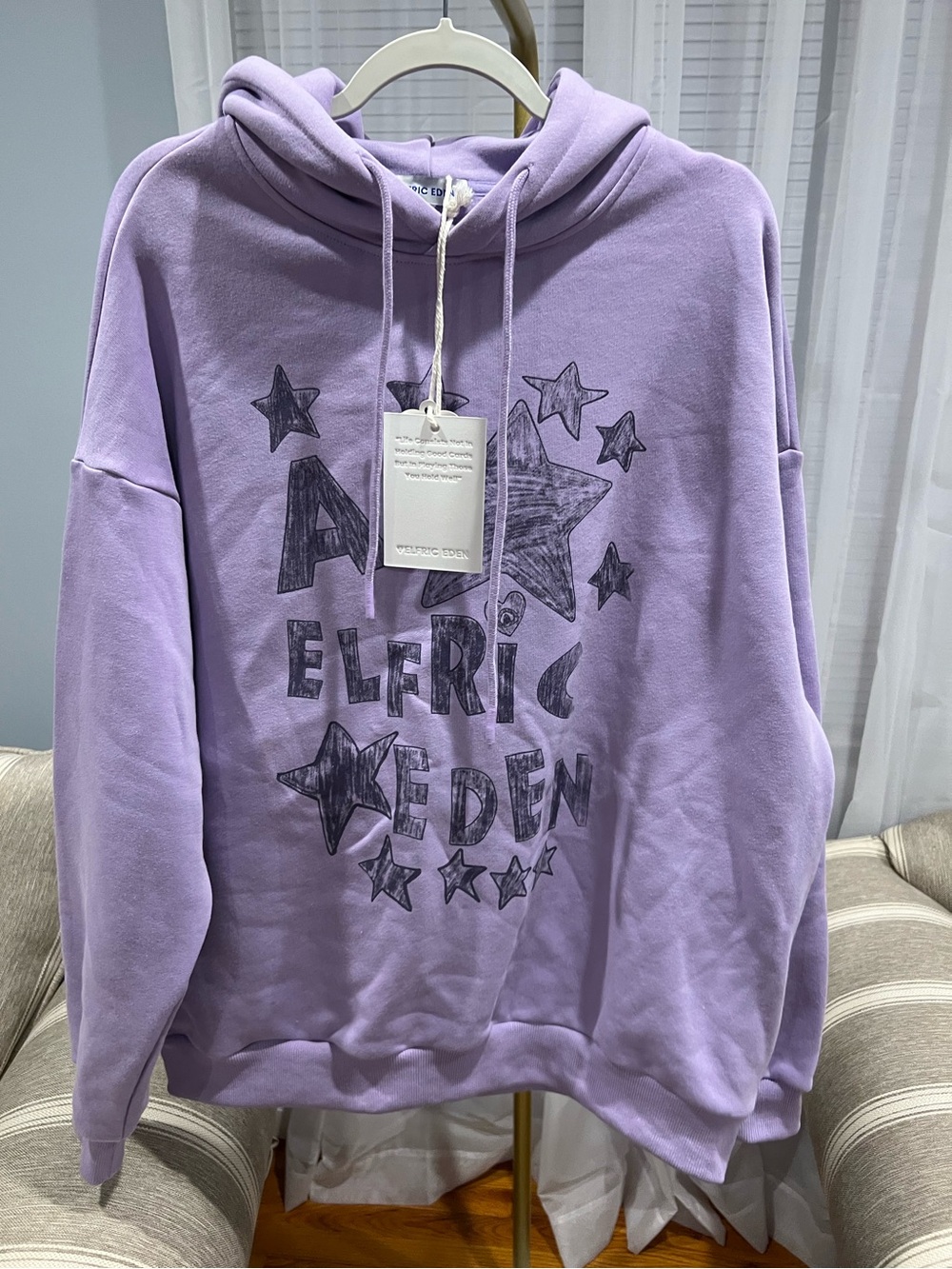 NWT Aelfric Eden Oversized Graffiti Star Graphic Hoodie